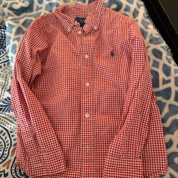 Red gingham polo shirt - Picture 1 of 1